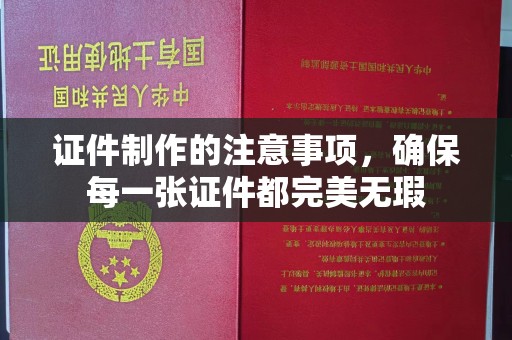 巩义证件制作的注意事项，确保每一张证件都完美无瑕